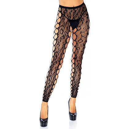 Dresuri Decupate Leg Avenue Footless Negru XS-L