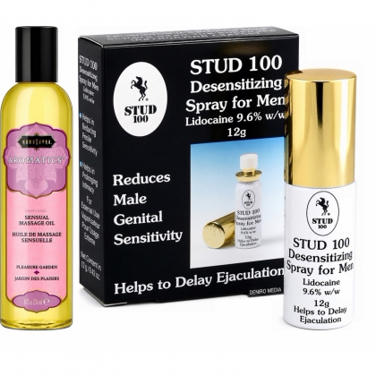 Pachet Spray Stud 100 Original + Ulei Masaj Grădina Plăcerii Kama Sutra 236ml