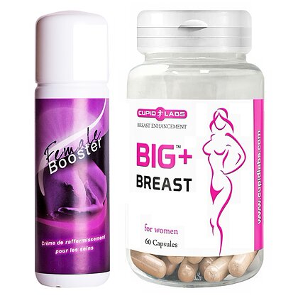 Pachet Cremă Mărire Sâni Female Booster + Pastile Mărirea Sânilor Big Breast 60buc