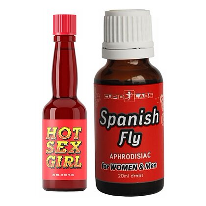 Pachet Afrodisiac Hot Sex Girl 20ml + Picături Afrodisiace Spanish Fly 20ml