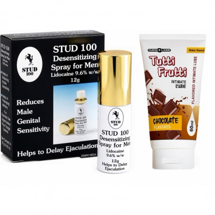 Pachet Spray Stud 100 Original + Lubrifiant Pentru Sex Oral Chocolate 100ml