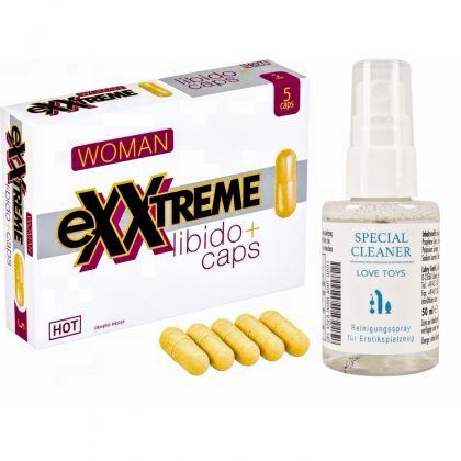 Pachet Capsule Femei eXXtreme Libido Afrodisiac 5buc + Special Cleaner Love Toys 50ml