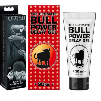 Pachet Set Limited Edition Lovers Fantasy Negru + Gel Ejaculare Prematură Bull Power Delay 30ml