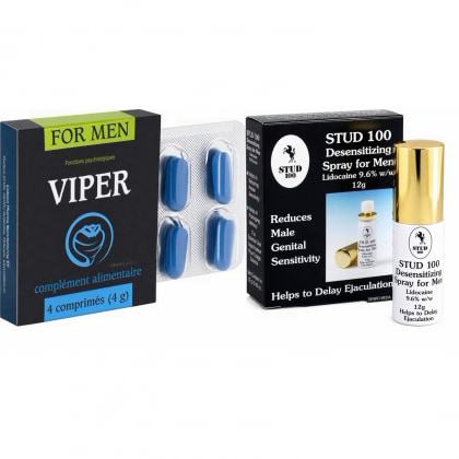 Pachet Spray Stud 100 + Pastile Potență Viper FR 4