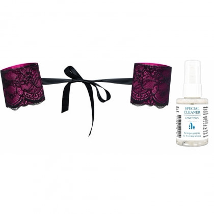 Pachet Cătușe Obsessive Roseberry Mov + Special Cleaner Love Toys 50ml Roz