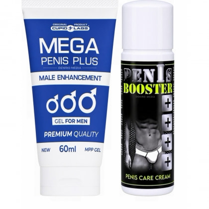 Pachet Gel Mărire Penis Mega Penis Plus 65ml Și Cremă Pentru Potență Penis Booster 125ml