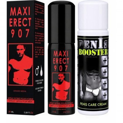 Pachet Cremă Pentru Potență Penis Booster 125ml + Spray Pentru Potență Maxi Erect 907