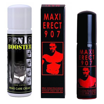 Pachet Cremă Pentru Potență Penis Booster + Spray Pentru Potență Maxi Erect 907