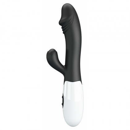 Pretty Love Snappy Black — Iepuraș Dual, 30 Moduri Negru