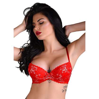 Sutien Daring Intimates Demi Floral Lace Roșu