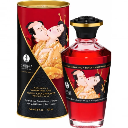 Ulei de Masaj Afrodisiac cu Bule de Șampanie și Senzație de Căldură 100ml