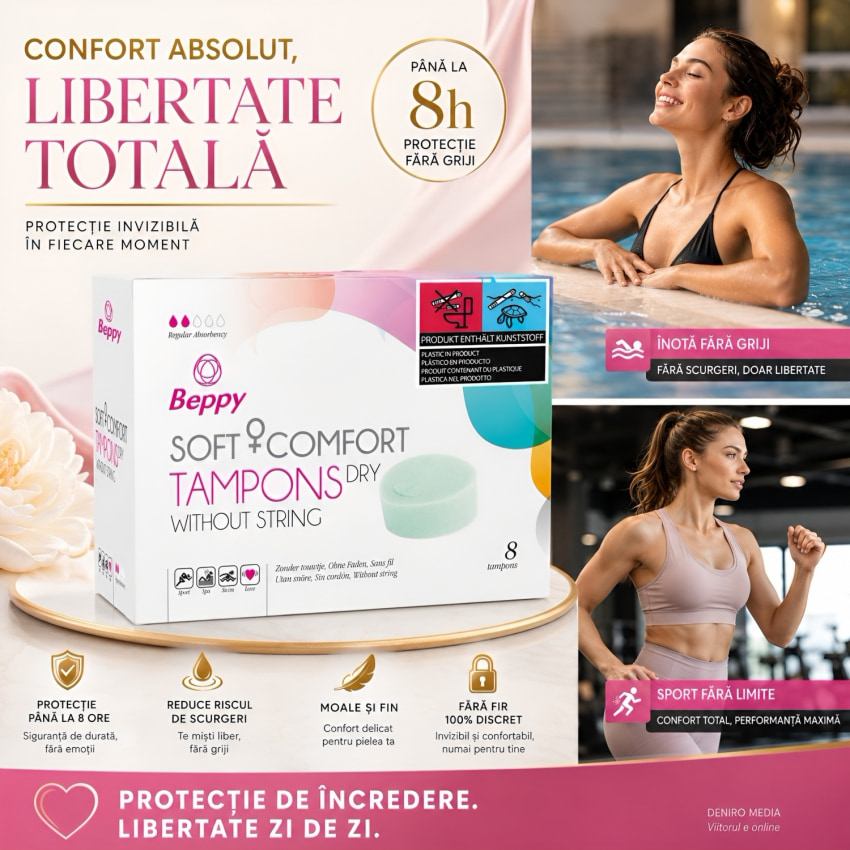 Beppy Dry – Tampon Burete Fără Fir, Discret 8 Ore