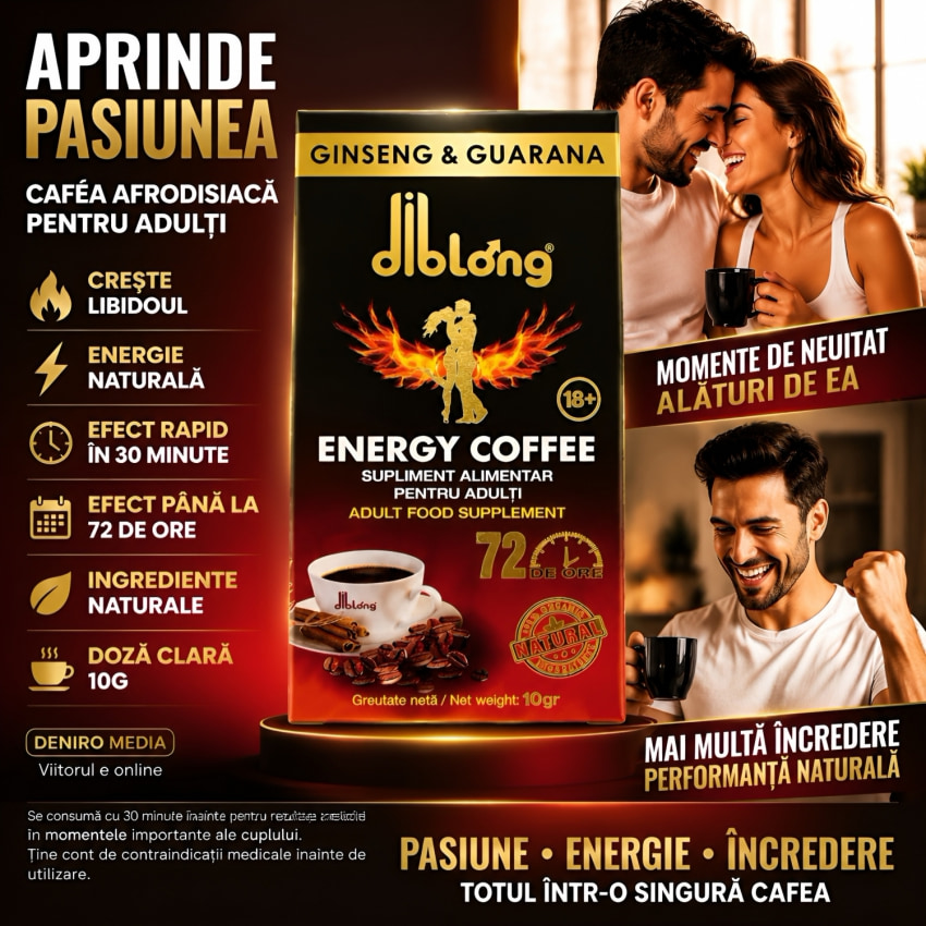 Cafea Afrodisiacă Instant Cu Ginseng Și Guarana 10g