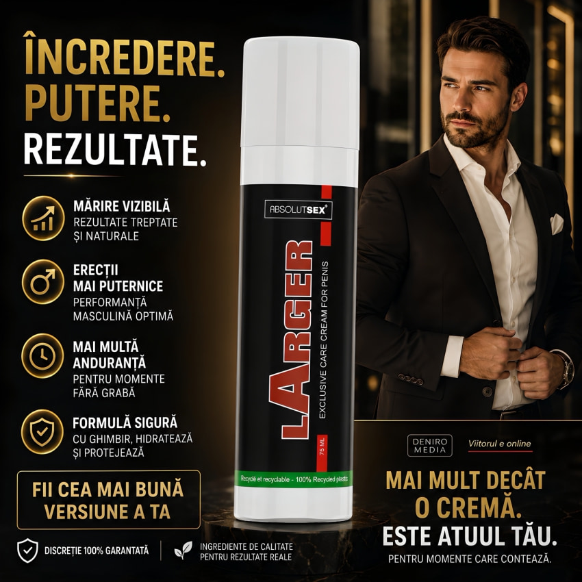 Cremă Mărire Penis Larger cu Ghimbir și Schinduf 75ml