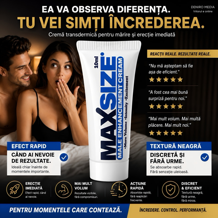 Cremă Pentru Mărirea Penisului MaxSize 10ml