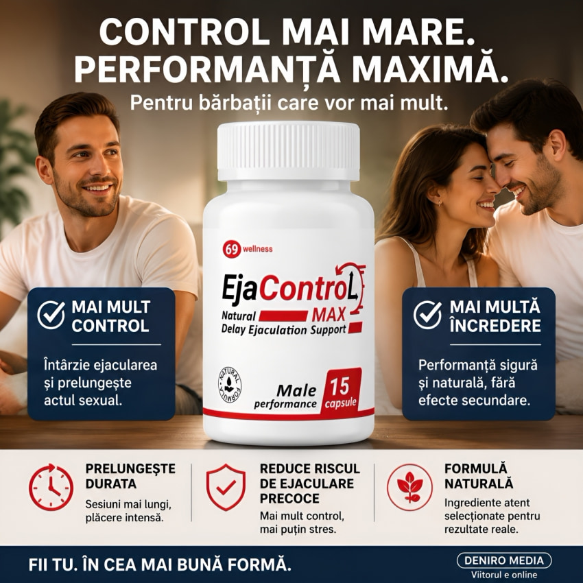 Capsule EjaControl Max pentru Întârzierea Ejaculării 15 buc