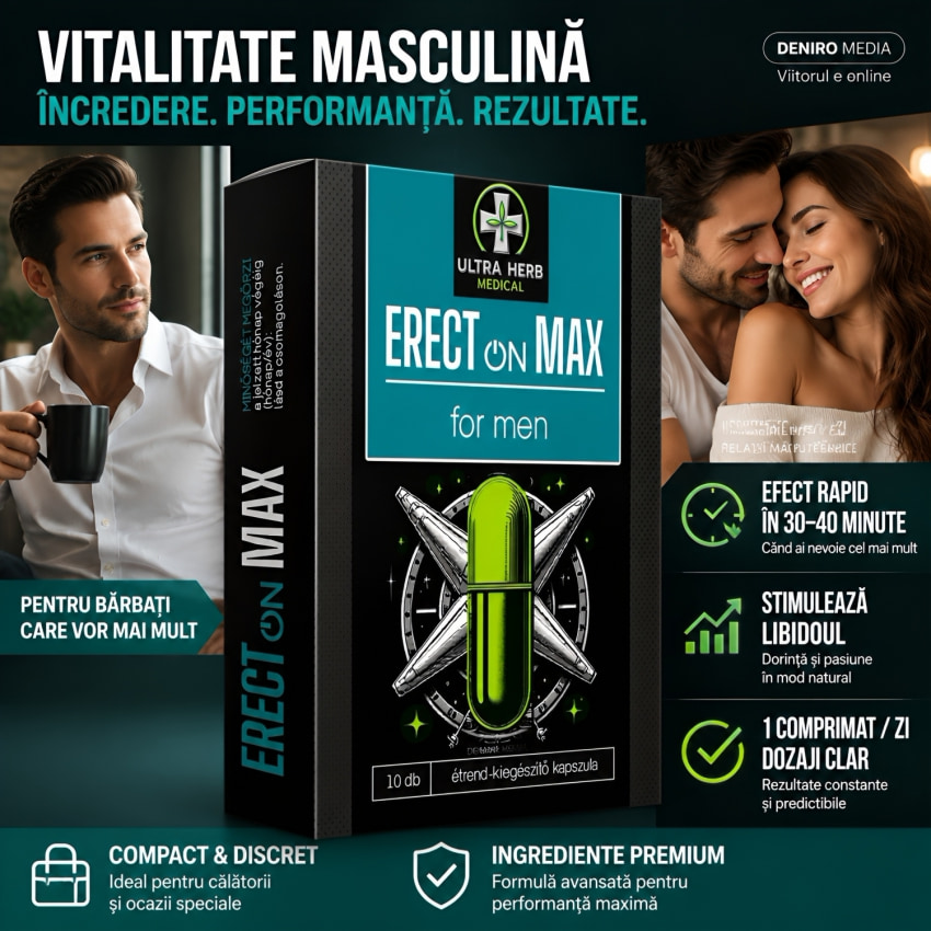 ErectOn Max 10 Comprimate Pentru Vitalitate