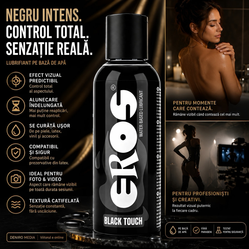 Eros Black Touch 150 ml — Gel Lubrifiant Negru Intens