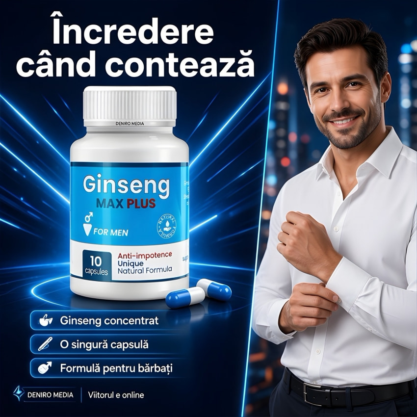 Capsule Ginseng Max Plus pentru Erecție 10 Bucăți