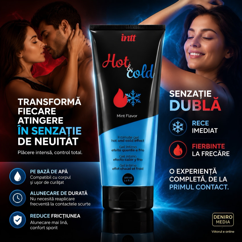 Lubrifiant Hot Cold Efect Dual Mentă 100ml