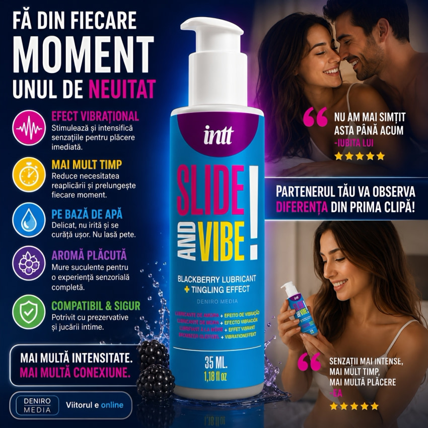 Intt Slide And Vibe, Lubrifiant Vibrant Mure 35 ml