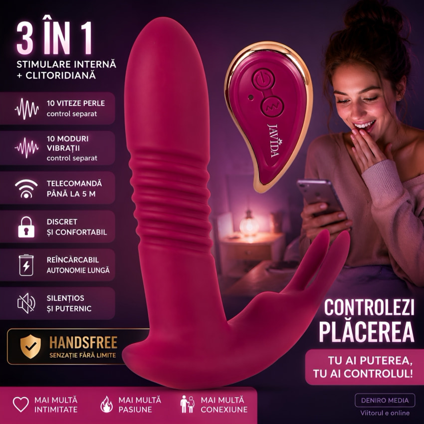 JAVIDA RC Hands-free 3în1 — 10+10 Moduri, Reîncărcabil, Discret Roșu