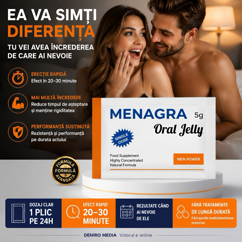 Jeleu Menagra Erecție Rapidă de Durată 2 pliculețe