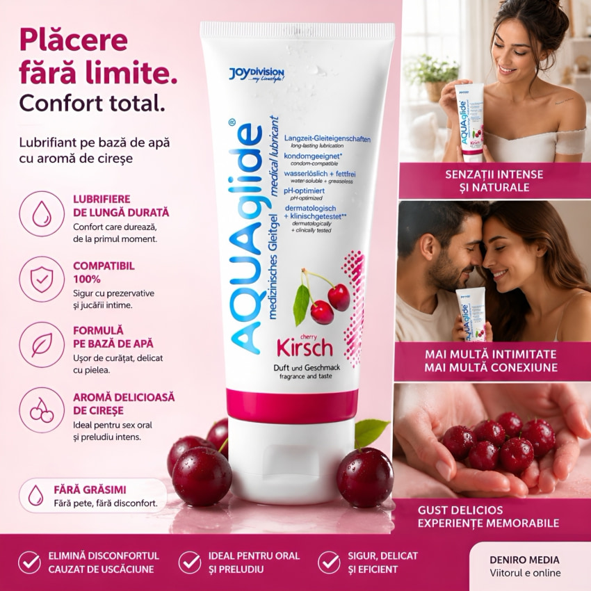 Lubrifiant AQUAglide Aromă Cireșe 100ml