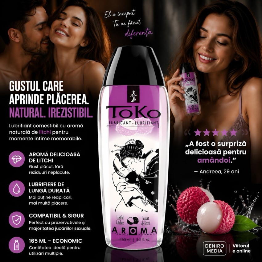 Lubrifiant Shunga Aromă Lustful Litchee 165 ml