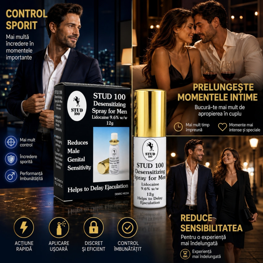 Pachet Cremă Pentru Potență Penis Booster 125ml + Spray Stud 100 Original