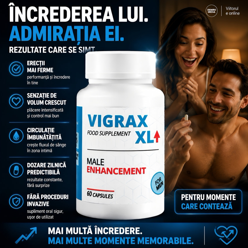 Pastile Creștere Penis Vigrax XL 60capsule
