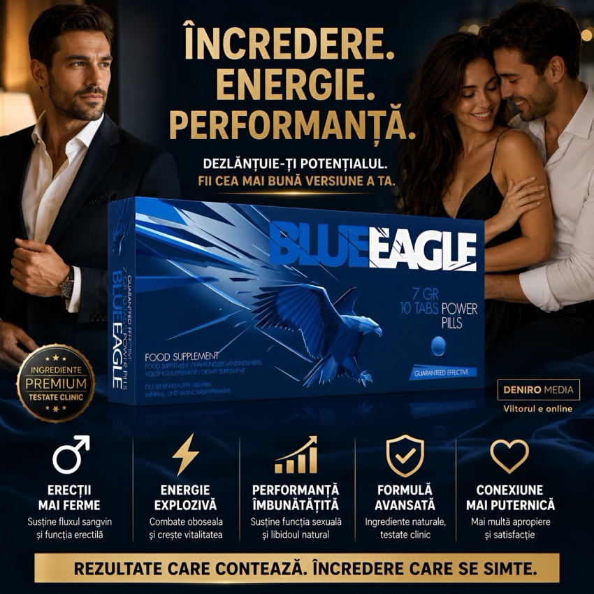 Pastile Erecție Performantă Blue Eagle 10 capsule