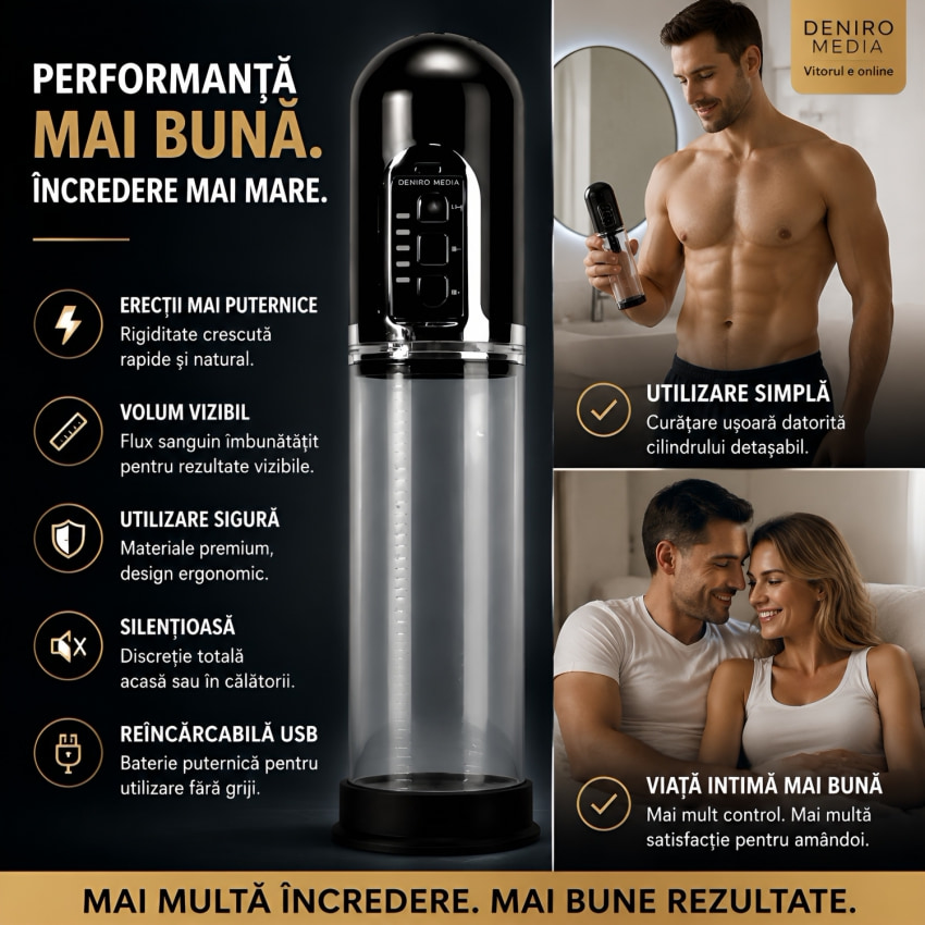 Pompă Penis X-MEN Electric Negru