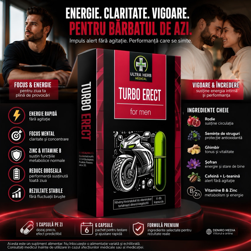 Turbo Power Pills Potență și Vigoare Intimă 6 Capsule