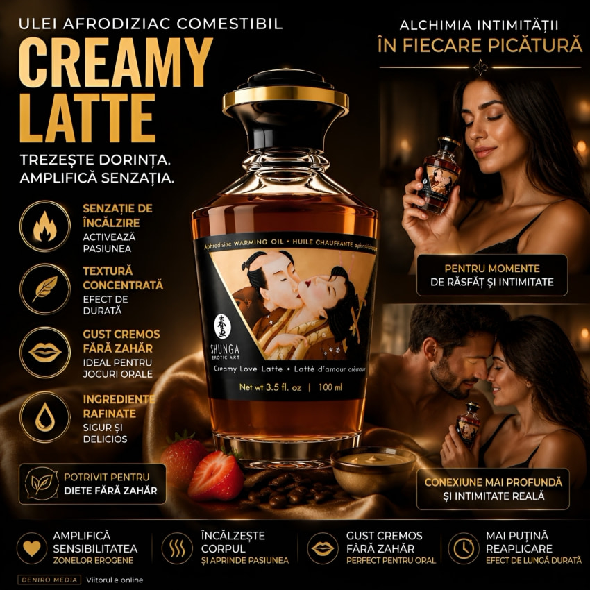 Ulei Masaj Aphrodisiac Warming Oil Creamy Latte 100ml
