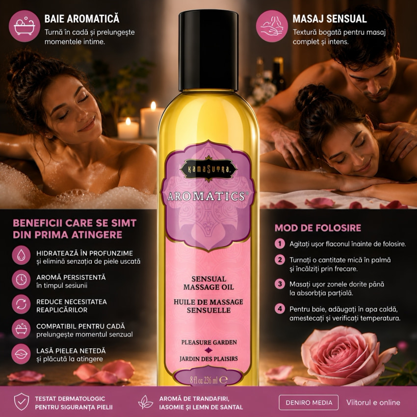 Ulei Masaj Grădina Plăcerii Kama Sutra 236ml