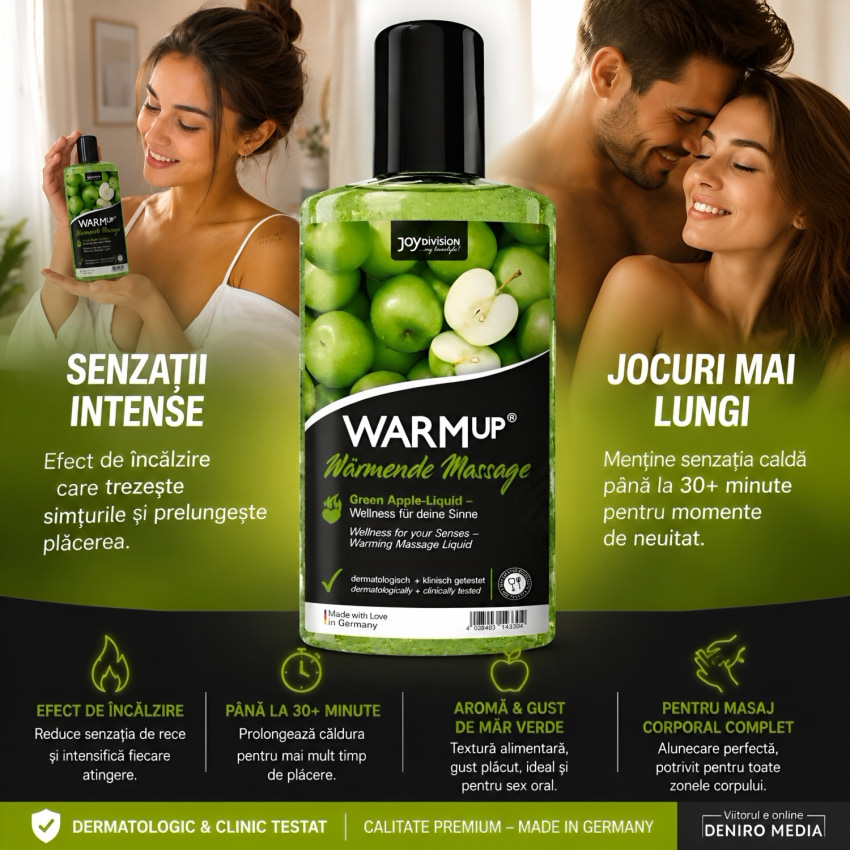 Ulei Masaj WarmUP Green Apple 150ml