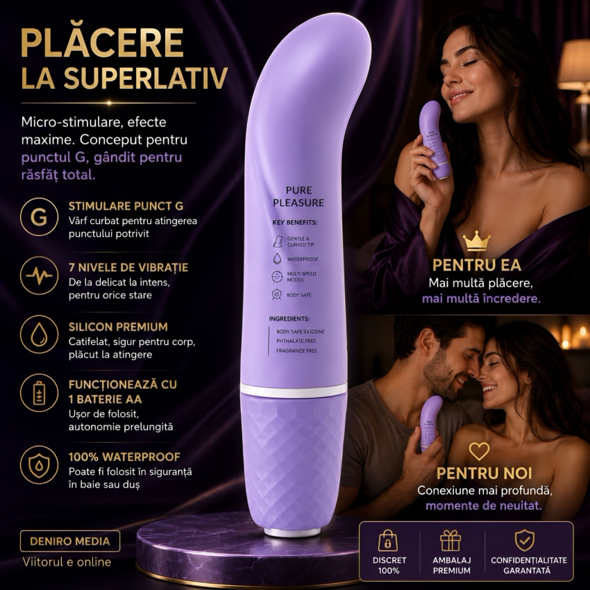 Vibrator Mini Silicon Punctul G Mov