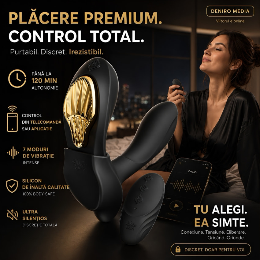 ZALO Aya Wearable Vibrator With Remote Control Negru
